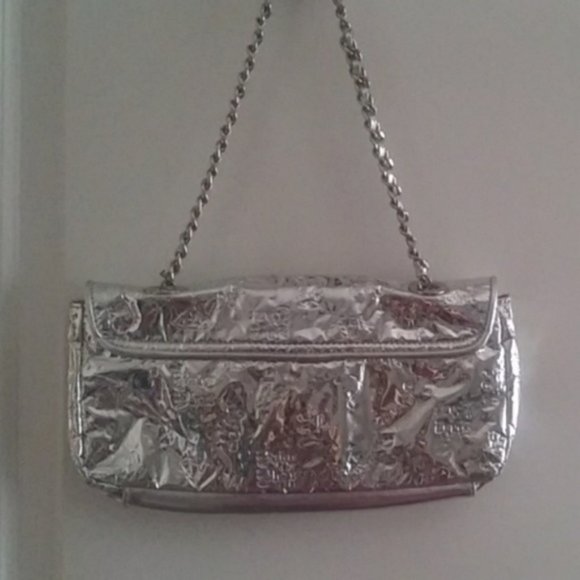 SOLD vintage 90's Baby phat silver shoulder bag - Picture 2 of 7